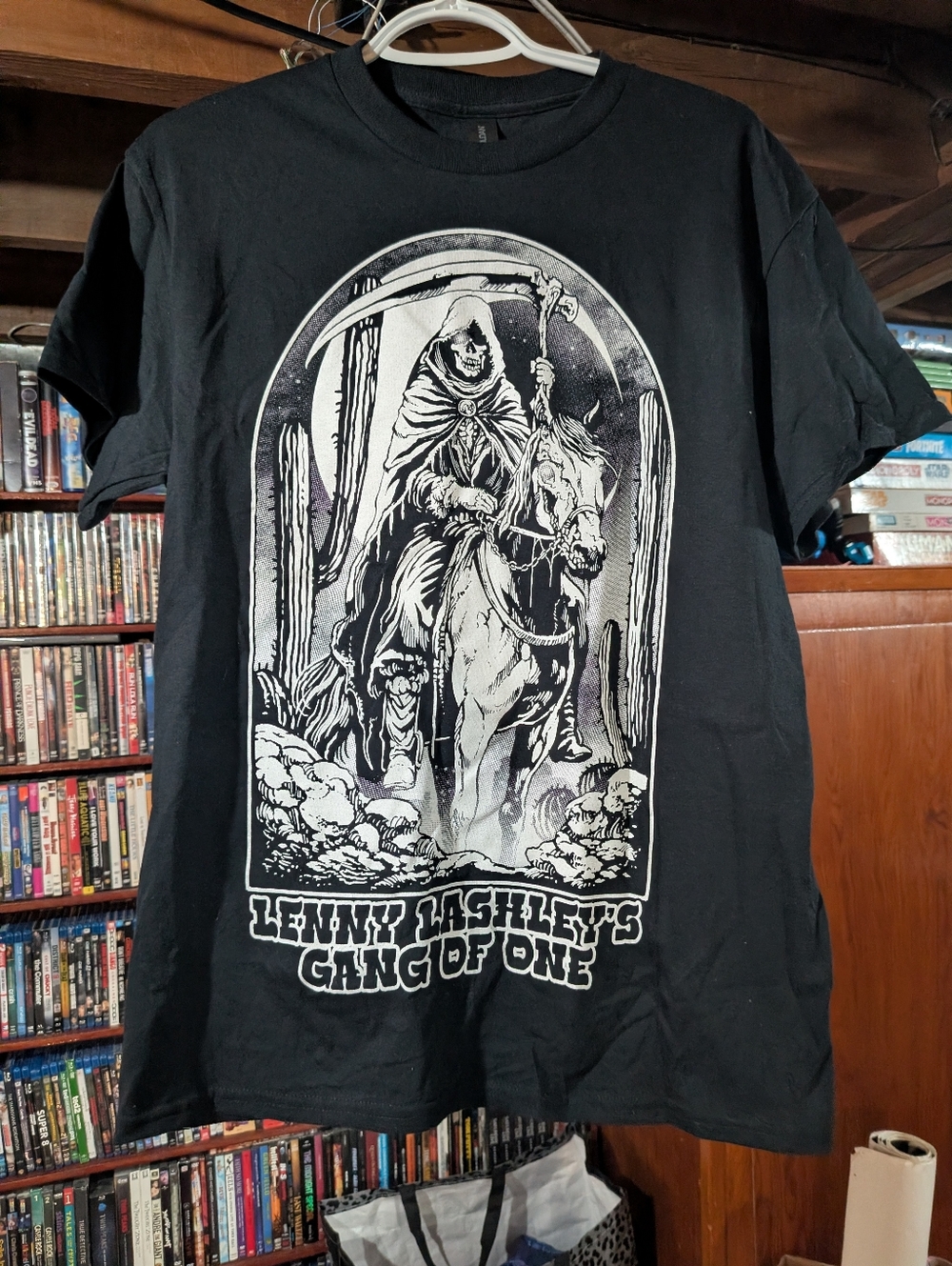 Lenny Lashley Gang Of One Skull Skeleton On Horse Design Band Merch Size M Print